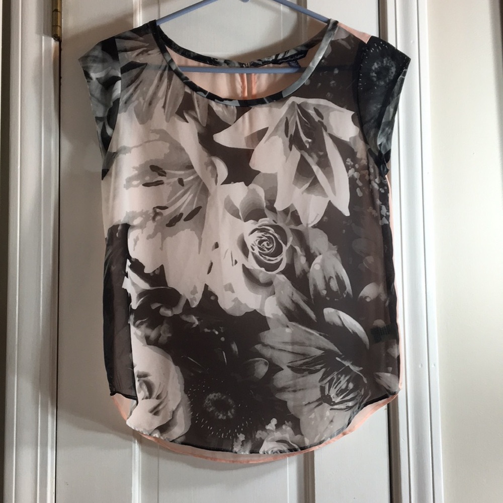 Sheer AE blouse w floral design